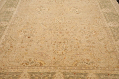 274 cm x 358 cm Handgeknüpfter Orientteppich aus 100 % Wolle, traditionell, Peschawar, Beige