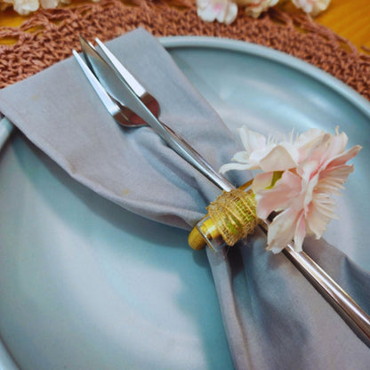 Pink Cherry Blossom Message Napkin Rings Set of 6