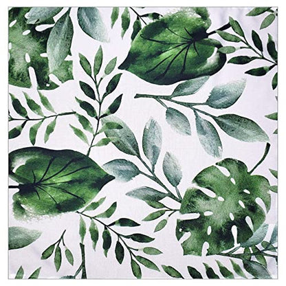 Charlo's Cloth Napkins Set of 4 Monstera Tropical Leaf II 16" by 16" - Green