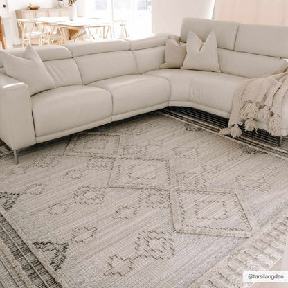 High-Low Textured Rustic Area Rug – Soft Polyester