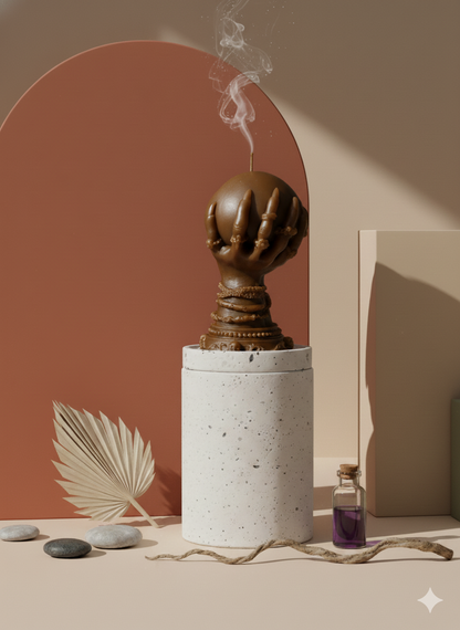 Mystical Crystal Ball Soy Wax Candle Sculpture