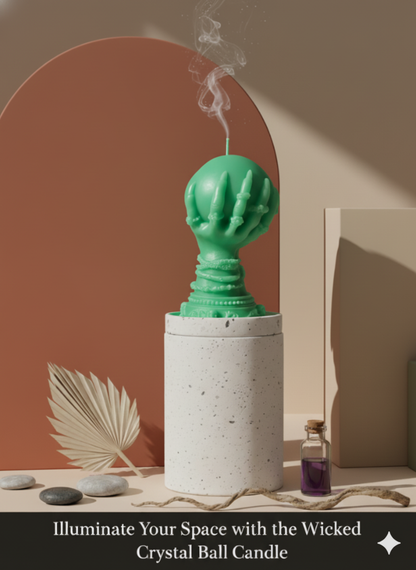 Mystical Crystal Ball Soy Wax Candle Sculpture