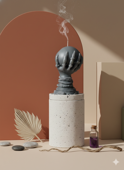 Mystical Crystal Ball Soy Wax Candle Sculpture
