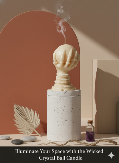 Mystical Crystal Ball Soy Wax Candle Sculpture