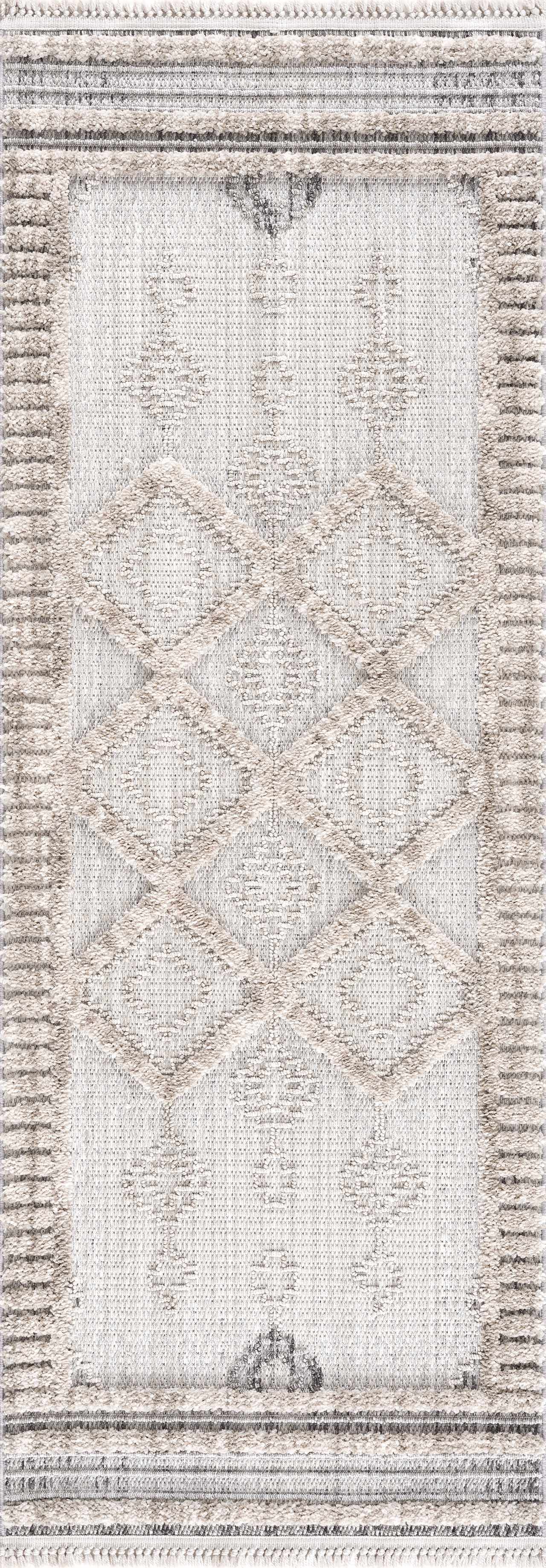 High-Low Textured Rustic Area Rug – Soft Polyester