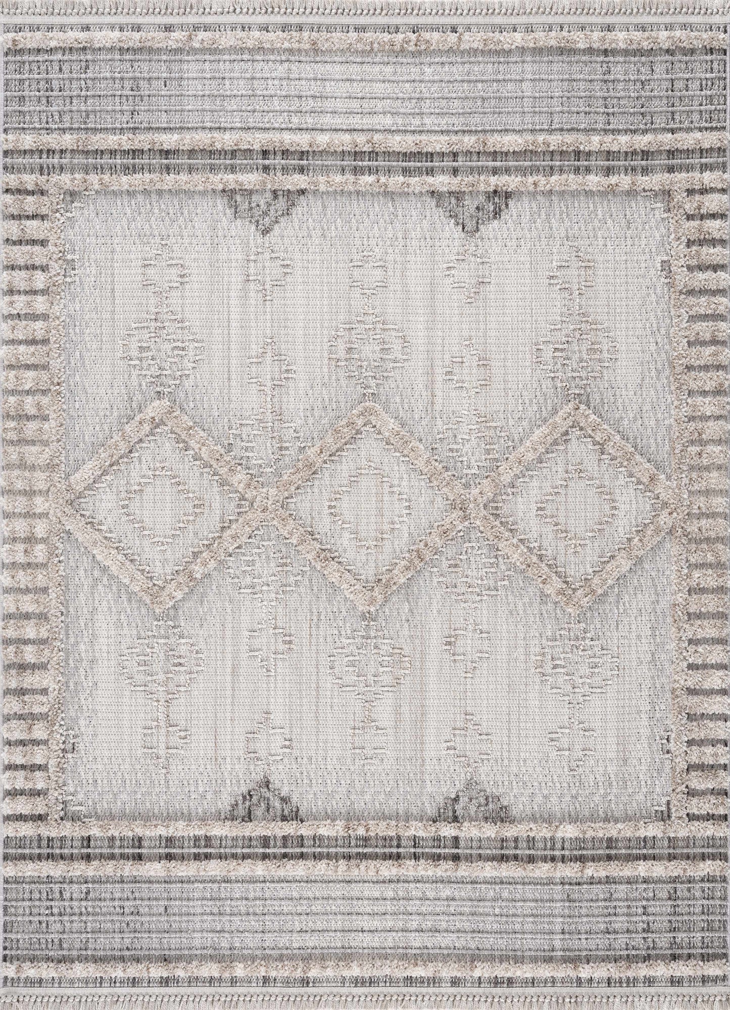 High-Low Textured Rustic Area Rug – Soft Polyester