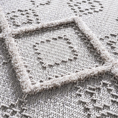 High-Low Textured Rustic Area Rug – Soft Polyester