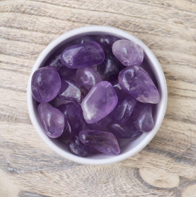Polished Amethyst Tumbled Stone for Calm and Clarity