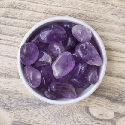 Polished Amethyst Tumbled Stone for Calm and Clarity