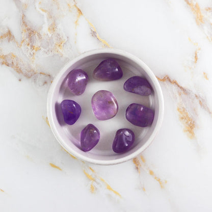 Polished Amethyst Tumbled Stone for Calm and Clarity