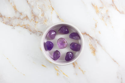 Polished Amethyst Tumbled Stone for Calm and Clarity
